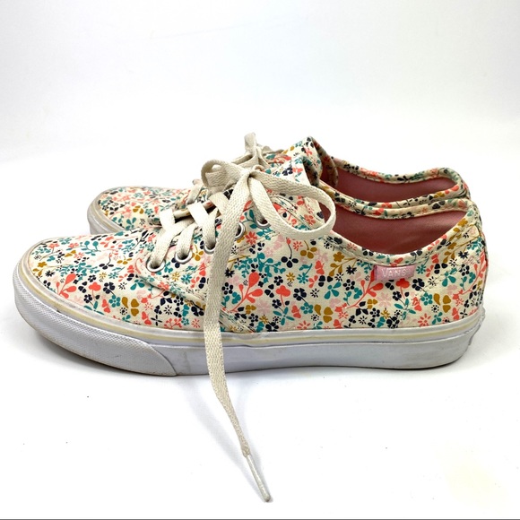Vans Camden Lace Up Floral Sneakers, Women's 8 - Picture 4 of 12